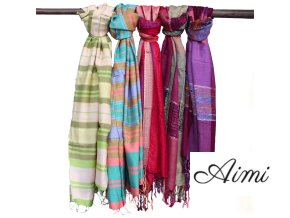 Veľké Indické Boho Šatky - 75x180cm - Odtiene Fialovej (Varianta 75x180cm - Odtiene Fialovej)
