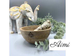 Drevená Rituálna Miska na Vykurovacie Zväzky - Štyri elementy - 14x7cm (Varianta Štyri elementy - 14x7cm)