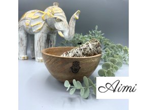 Drevená Rituálna Miska na Vykurovacie Zväzky - Hamsa - 14x7cm (Varianta Hamsa - 14x7cm)