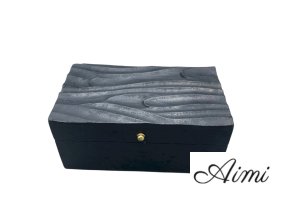Vintage Deco - Viacúčelová Krabička - 22x12x10cm - Čierne Víry