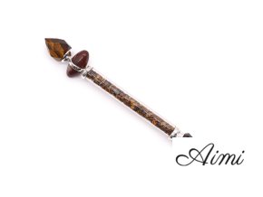 Šiva Lingam Prútik - Tigrie Oko - Dôvera (Varianta Tigrie Oko - Dôvera)