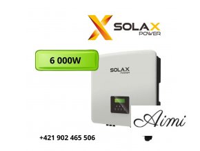 Trojfázový hybridný menič SolaX X3-Hybrid-6.0-D-G4 CT WiFi 3.0 - 6000W