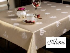 eng pl Double sided Tablecloths with stain resistant coating Gold 1391 7168 1