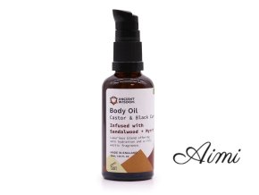 Organický Telový Olej 50ml - Santalové Drevo a Myrha