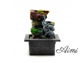 Stolová Fontánka - 20cm - Zamilovaný Slon (Varianta 20cm - Zamilovaný Slon)