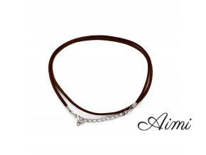 Balíček Šnúrok z Umelého Semišu so Zapínaním - 2.5mm x 55cm Tmavo Hnedý A010