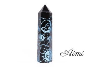 Čierne Obsidiánové Hroty (cca 60-70 g, 9 cm) - Mystický Príbeh – Nebeská Modrá