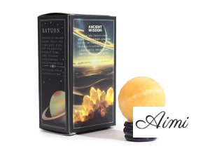 Žltý Nefrit na Solárnom Stojane zo Zlatého Kameňa - Saturn 40mm
