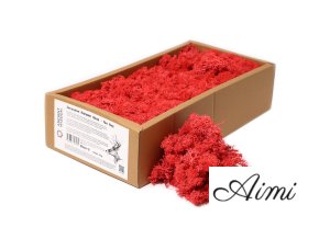 Dekoračný Islandský Mach - Ohnivo Červený - 635g
