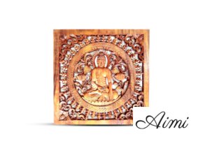 Štvorcový Dekoračný Drevený Panel Budha 40x40cm (Varianta Štvorcový Dekoračný Drevený Panel Budha 40x40cm)