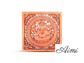 Štvorcový Dekoračný Drevený Panel Ganesha 30x30cm (Varianta Štvorcový Dekoračný Drevený Panel Ganesha 30x30cm)