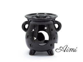 Kotlíková Aroma Lampa - Mesiac a Hviezdy - Čierna (Varianta Mesiac a Hviezdy - Čierna)