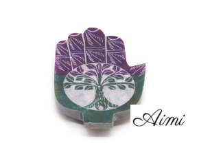 Stredný Stojan na Vonné Tyčinky Hamsa 13x9cm - Strom Života