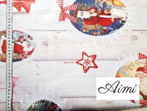 PVC obrus šírka 140cm Vianočný motív - Vianoce v obrazoch
