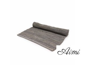 Malý Indický Ručne Tkaný Bavlnený Koberec - 50 x 90 cm - Antracit (Varianta 50 x 90 cm - Antracit)