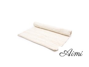 Malý Indický Ručne Tkaný Bavlnený Koberec - 50x90cm - Krémový (Varianta 50x90cm - Krémový)