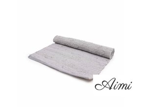 Malý Indický Ručne Tkaný Bavlnený Koberec - 50x90cm - Šedý (Varianta 50x90cm - Šedý)