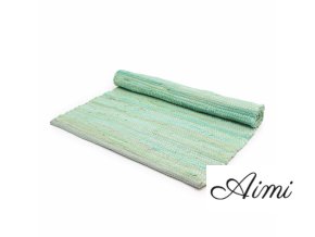 Stredný Indický Ručne Tkaný Bavlnený Koberec - 90x150cm - Modrý (Varianta 90x150cm - Modrý)