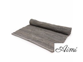 Veľký Indický Ručne Tkaný Bavlnený Koberec- 130x170cm - Antracit