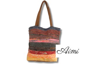 Veľká Recyklovaná Kobercová Taška - Odtiene Levandule