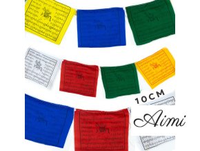 Desať Mini Tibetských Modlitebných Vlajok - 10 cm