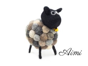 Malá Plstená Ovečka - Odtiene Šedej