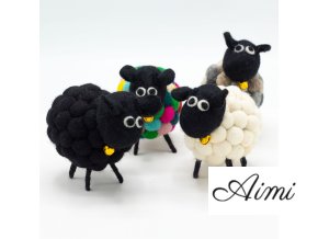 Malá Plstená Ovečka - Čierna