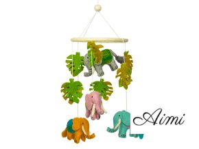 Závesný Plstený Kolotoč - Slon
