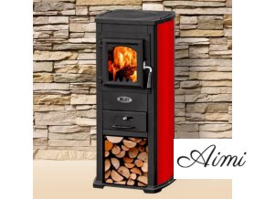 Krbové kachle EKONOMIK LUX-BERNA, červené Výkon 6,6kW - Doprava ZADARMO