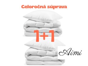 Celoročná Antialergická Súprava 1+1 Vankúš 70x90cm + Paplón 140x200cm