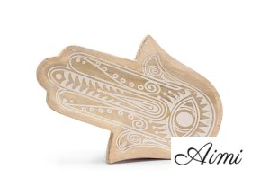Dlhá Tácka 30x20.5x2.5cm - Hamsa Biela Vymývaná