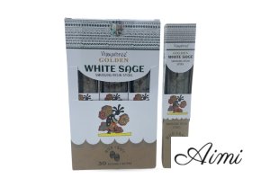 30 g Goldene Weiße Salbei-Räucherstäbchen aus Harz (6 Stück)