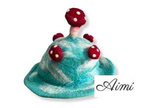 Filzhut mit Pilzmotiv - Lost in a Sky Blue