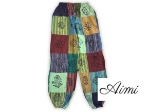 Nomad Sari - Nohavice s Hubovým Vzorom - Bloková Potlač - Zelené Tóny L/XL (Varianta Nohavice s Hubovým Vzorom - Bloková Potlač)