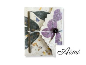 Stredný Zápisník z Lokta Papiera s Motívom Bugenviley (15 × 12 cm) – 45 Listov (Varianta Stredný Zápisník z Lokta Papiera s Motívom Bugenviley (15 × 12 cm) – 45 Listov)