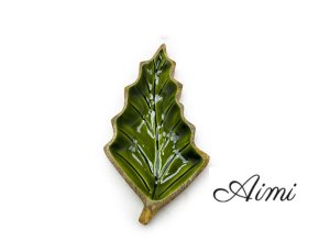 Stratený v Lese - Drevená Smaltová Miska s Motívom Listu - 33x17cm (Varianta Drevená Smaltová Miska s Motívom  Listu - 33x17cm)
