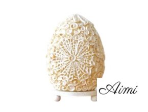 Boho Morská Mušľová Lampa - Vzorovaná Oválna - 15cm (Varianta Vzorovaná Oválna - 15cm)