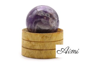 Edelstein-Kristallkugel 40 mm – Afrikanischer Amethyst mit Ständer