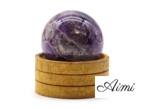 Krištáľová Guľa z Drahokamu 50mm - Africký Ametyst so Stojanom