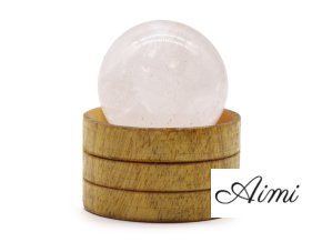 Krištáľová Guľa z Drahokamu 40mm - Číry Kremeň so Stojanom