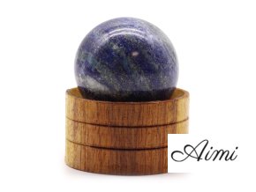 Edelsteinkristallkugel 40 mm – afghanischer Lapislazuli mit Ständer