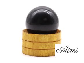 Edelsteinkristallkugel 40mm - Turmalin mit Ständer