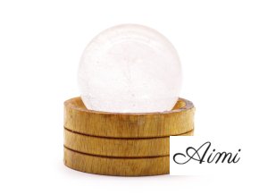 Krištáľová Guľa z Drahokamu 50mm - Číry Kremeň so Stojanom