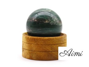 Krištáľová Guľa z Drahokamu 50mm - Indický Nefrit so Stojanom