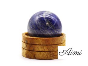 Krištáľová Guľa z Drahokamu 50mm - Afganský Lapis so Stojanom
