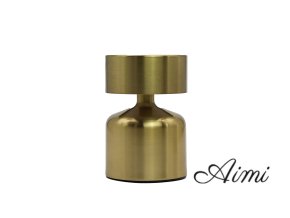 Dotyková Lampa - Plochá Huba Bronzová – USB (C) – Nabíjateľná (400 wattov)