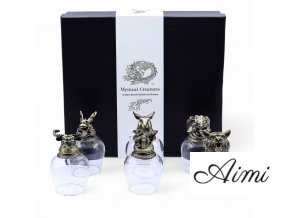 Bottom Up-Gläser (100 ml) – Fabelwesen – Antikbronze