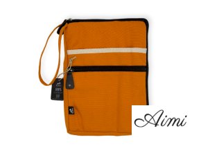 Veľká Plátená Taška na Notebook - Oranžová - 30x40cm (Varianta Oranžová - 30x40cm)