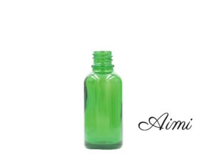 5 ml Zelená Sklenená Fľaška - Bez Uzáveru