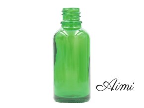 100ml Zelená Sklenená Fľaška - Bez Uzáveru